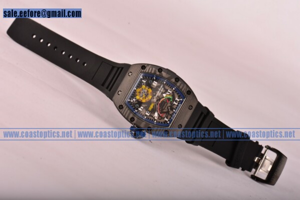 Richard Mille Jean Todt Limited Edition RM 036 Watch 1:1 Replica Carbon Fiber Blue Inner Bezel